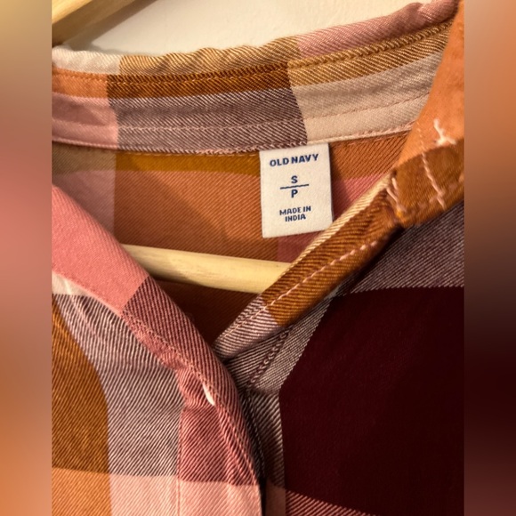 Old Navy Plaid Button-Up Shirt Dress S - Picture 3 of 9